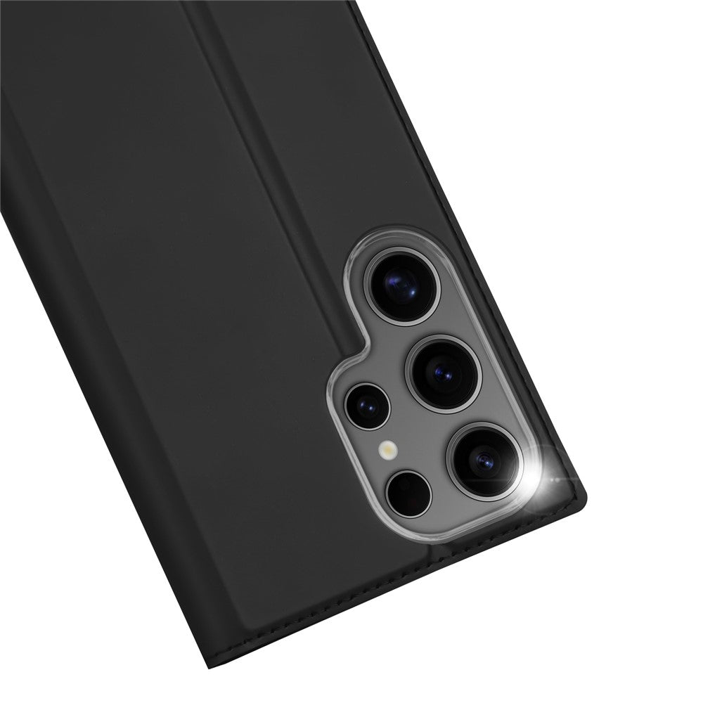 DUX DUCIS Skin Pro Series For Samsung Galaxy S25 Ultra Case Leather Phone Cover Card Holder (Non-magnetic)