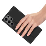 DUX DUCIS Skin Pro Series For Samsung Galaxy S25 Ultra Case Leather Phone Cover Card Holder (Non-magnetic)