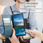 CASEME Til Samsung Galaxy A06 4G Lædercover 023 RFID Blokerende Mobilcover med 3 Kortlommer