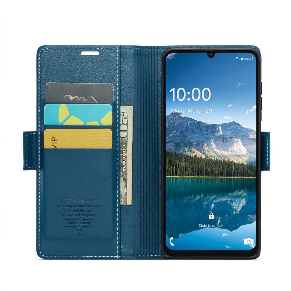 CASEME Til Samsung Galaxy A06 4G Lædercover 023 RFID Blokerende Mobilcover med 3 Kortlommer