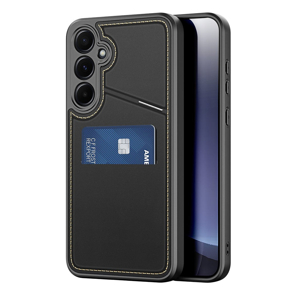 DUX DUCIS Til Samsung Galaxy S25 Magnetisk Etui Rafi II Serie Læder Bagcover med RFID Blokerende Kortpladser