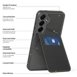 DUX DUCIS magnetisk lædercover i Rafi II-serien med RFID-blokerende kortlommer til Samsung Galaxy S25