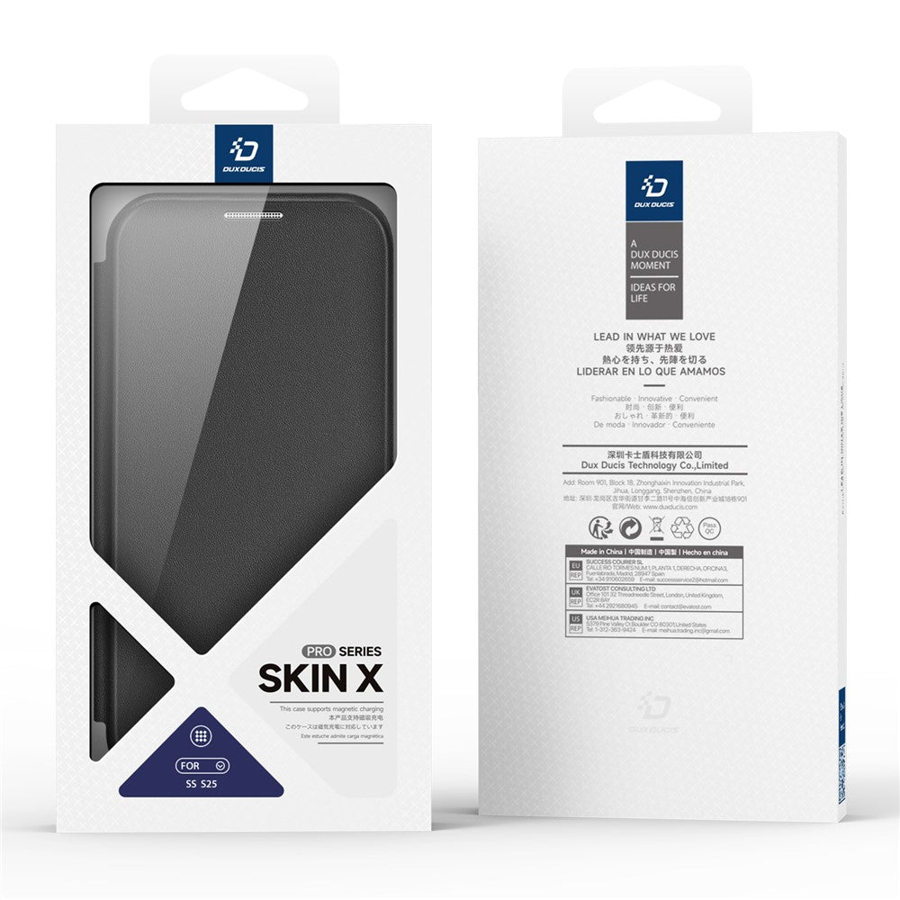 DUX DUCIS For Samsung Galaxy S25 Leather Case  Skin X Pro Series Flip Cover Magnetic Case