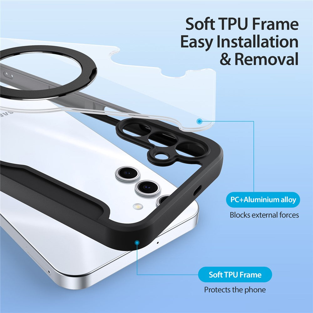 DUX DUCIS For Samsung Galaxy S25 Leather Case  Skin X Pro Series Rotary Kickstand Cover Magnetic Case