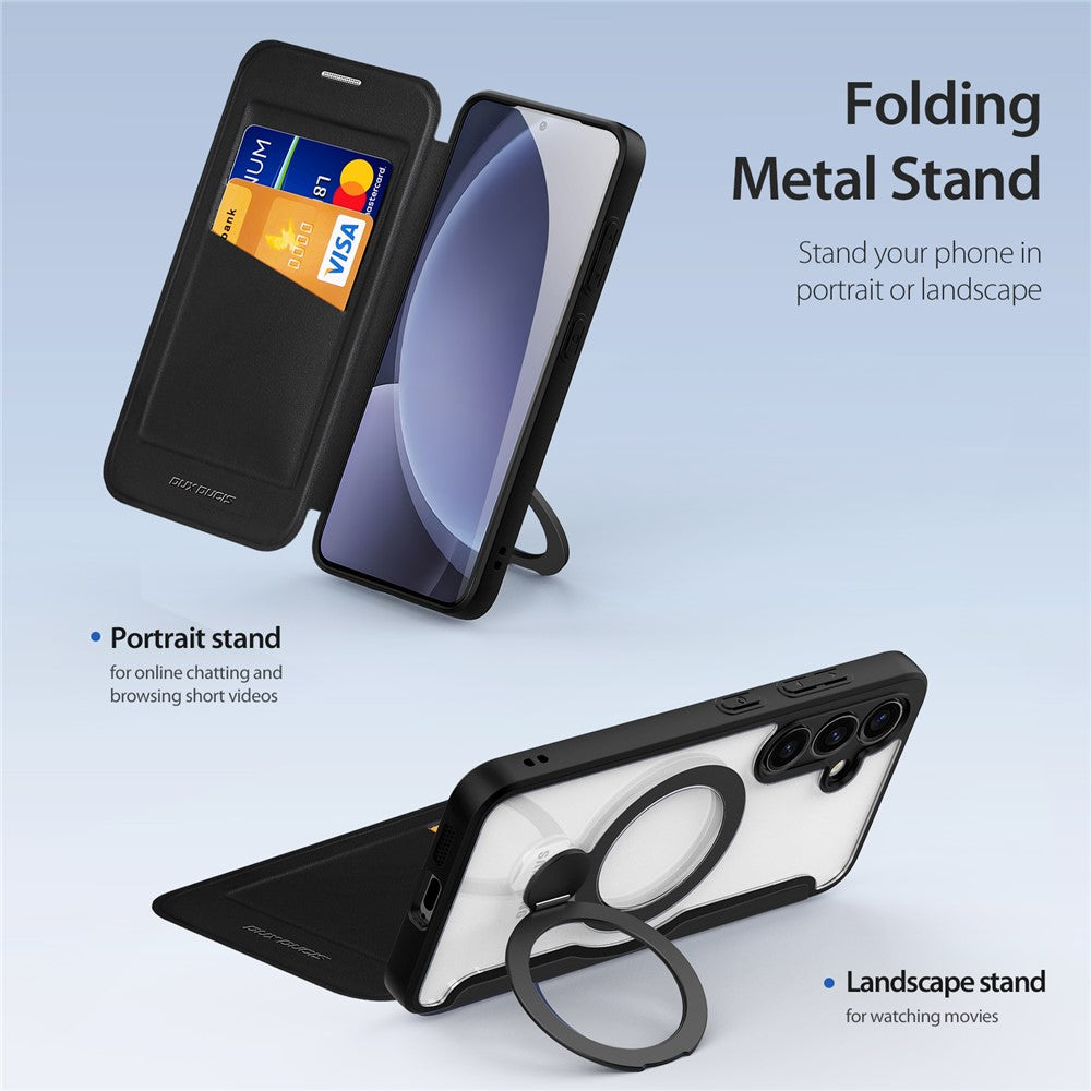 DUX DUCIS For Samsung Galaxy S25 Leather Case  Skin X Pro Series Rotary Kickstand Cover Magnetic Case