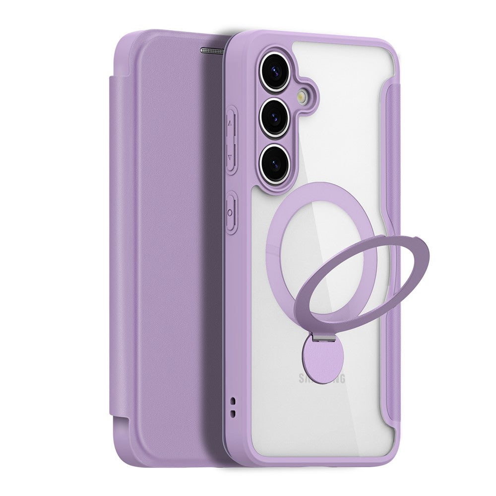 DUX DUCIS For Samsung Galaxy S25 Leather Case  Skin X Pro Series Rotary Kickstand Cover Magnetic Case