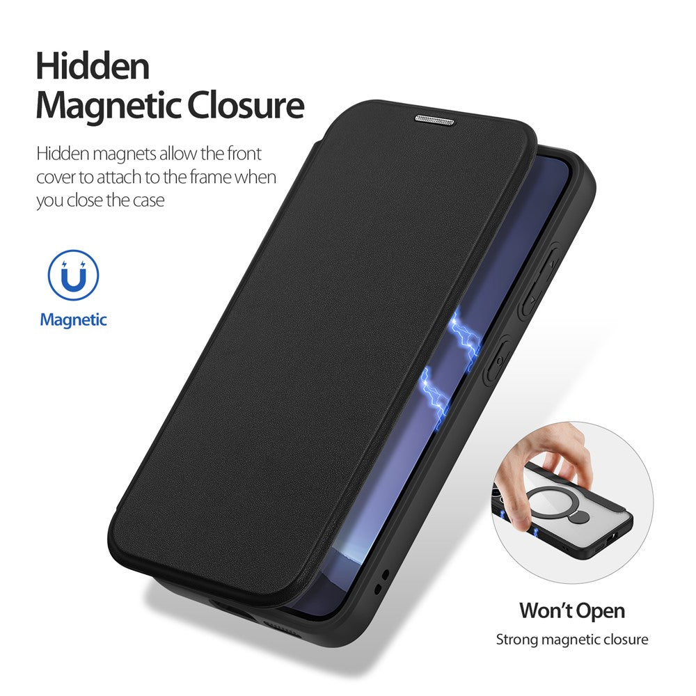 DUX DUCIS Til Samsung Galaxy S25+ Læderetui Skin X Pro-serie Rotationsstativ Cover Magnetisk Etui