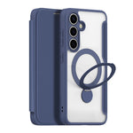 DUX DUCIS Til Samsung Galaxy S25+ Læderetui Skin X Pro-serie Rotationsstativ Cover Magnetisk Etui