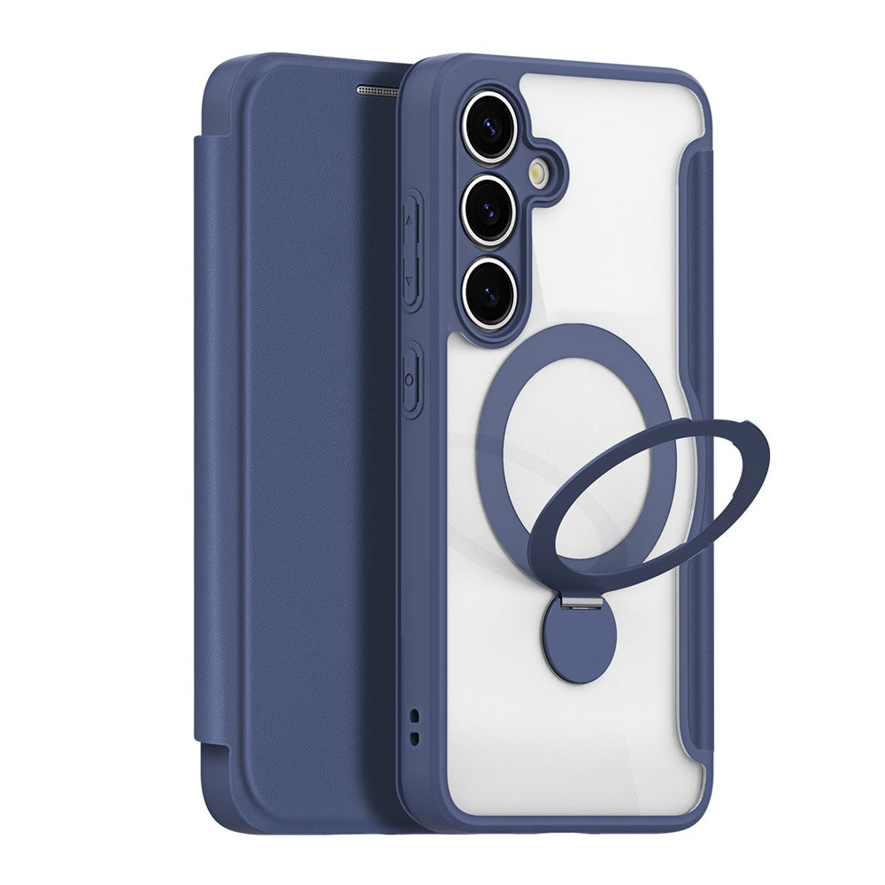 DUX DUCIS Til Samsung Galaxy S25+ Læderetui Skin X Pro-serie Rotationsstativ Cover Magnetisk Etui