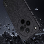 For Oppo Find X8 5G Case Wood Texture PU Leather Coated PC+TPU Phone Cover