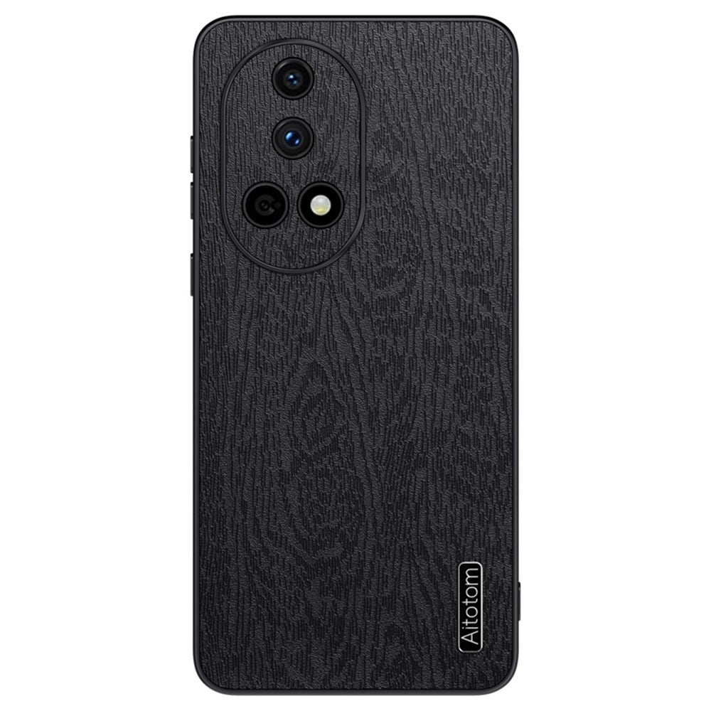 Huawei Nova 13 Skal Trästruktur PU Läderbelagt PC+TPU mobilskal
