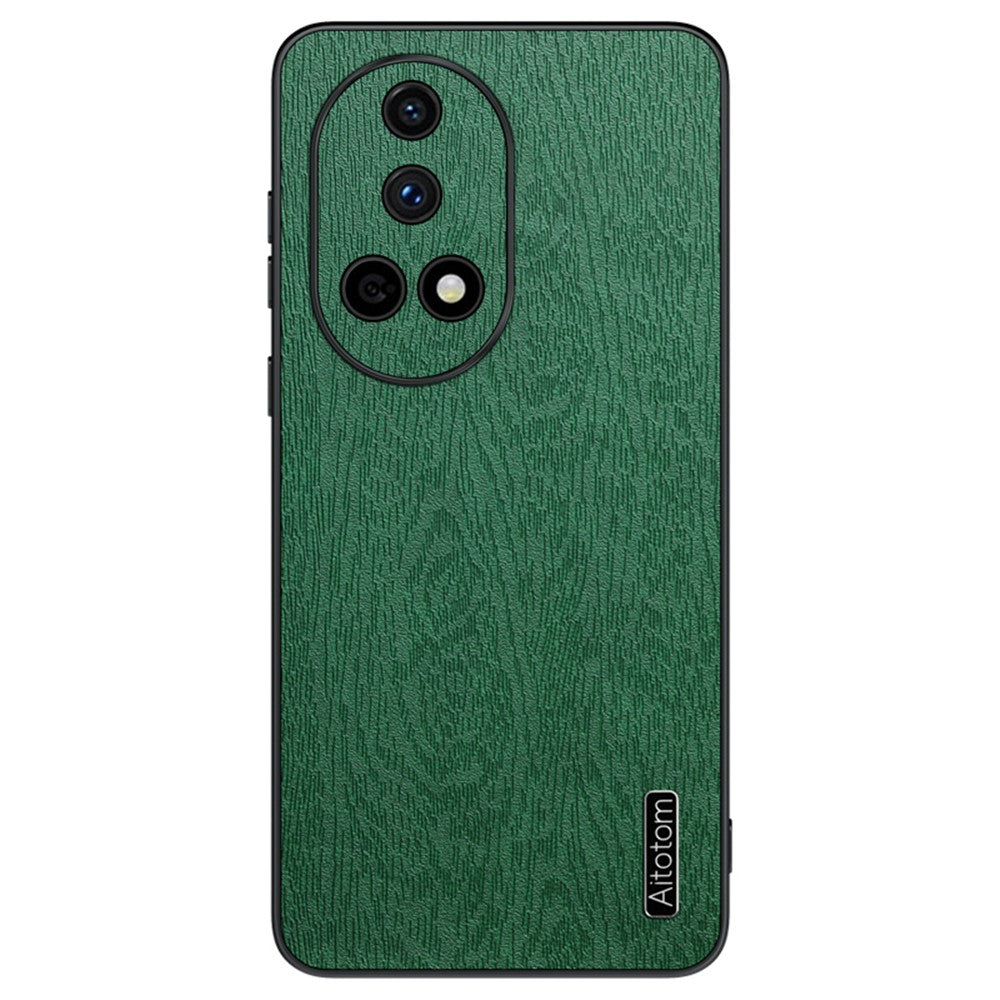 Huawei Nova 13 Skal Trästruktur PU Läderbelagt PC+TPU mobilskal