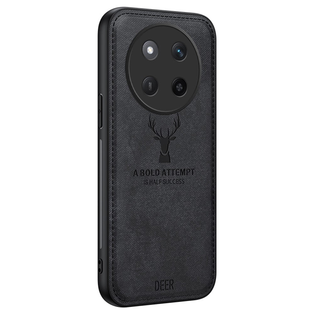 For Honor Magic7 Lite 5G / X9c 5G / X60 Pro 5G Case Deer Pattern Cloth Texture PU Leather Hybrid Phone Cover