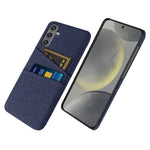 For Samsung Galaxy S25 Case Cloth + Hard PC Phone Cover with Dual Card Slots