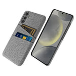 For Samsung Galaxy S25 Case Cloth + Hard PC Phone Cover with Dual Card Slots
