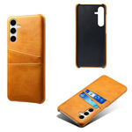 Til Samsung Galaxy S25+ Cover Dobbelt Kortplads PU Læder + Hardt PC Telefoncover