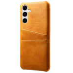 Til Samsung Galaxy S25+ Cover Dobbelt Kortplads PU Læder + Hardt PC Telefoncover