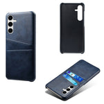 Til Samsung Galaxy S25+ Cover Dobbelt Kortplads PU Læder + Hardt PC Telefoncover