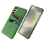 For Samsung Galaxy S25+ Case Cloth + Hard PC Phone Cover with Dual Card Slots