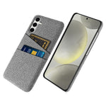For Samsung Galaxy S25+ Case Cloth + Hard PC Phone Cover with Dual Card Slots