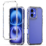 For iPhone 16 Case Acrylic+TPU Clear Phone Cover (Large Lens Hole)