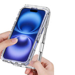 For iPhone 16 Case Acrylic+TPU Clear Phone Cover (Large Lens Hole)