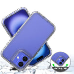 For iPhone 16 Case Acrylic+TPU Clear Phone Cover (Large Lens Hole)