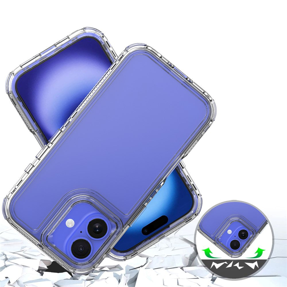For iPhone 16 Case Acrylic+TPU Clear Phone Cover (Large Lens Hole)