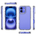 For iPhone 16 Case Acrylic+TPU Clear Phone Cover (Large Lens Hole)
