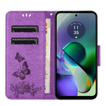 For Samsung Galaxy A06 4G Case Butterflies Flower Leather Wallet Flip Phone Cover
