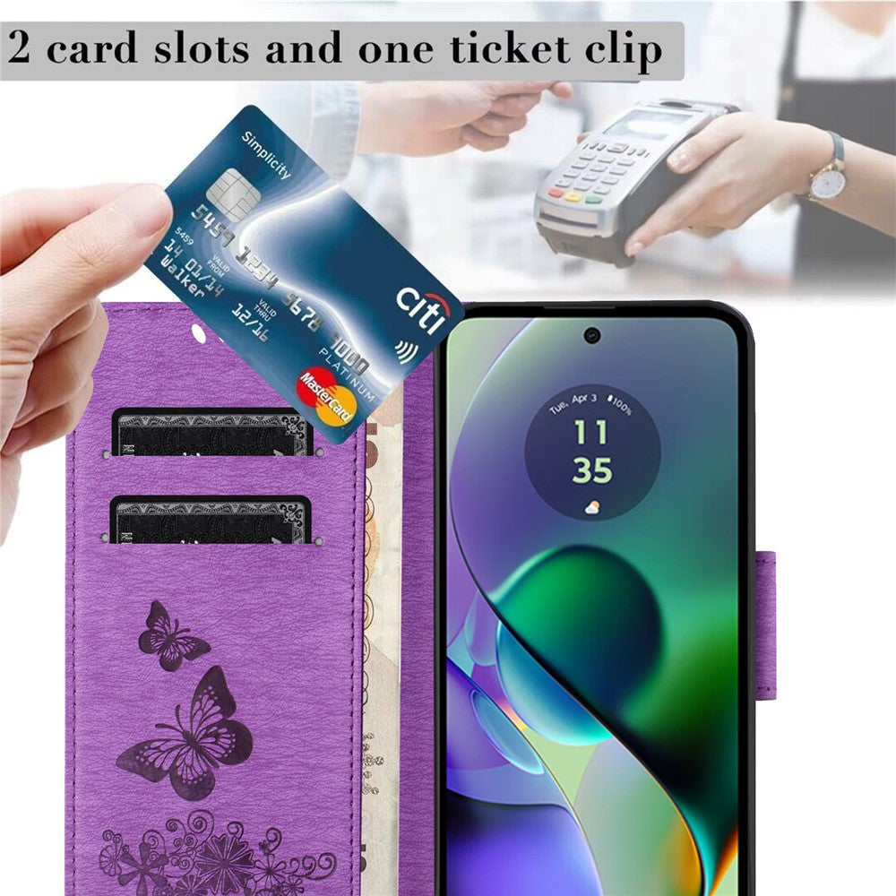 For Samsung Galaxy A06 4G Case Butterflies Flower Leather Wallet Flip Phone Cover
