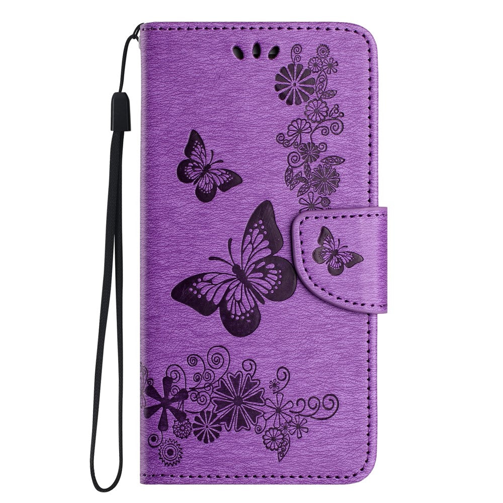 For Samsung Galaxy A06 4G Case Butterflies Flower Leather Wallet Flip Phone Cover