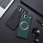 For OnePlus Nord 4 Magnetic Case Litchi Texture PU Leather+TPU Phone Cover