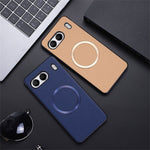 For OnePlus Nord 4 Magnetic Case Litchi Texture PU Leather+TPU Phone Cover
