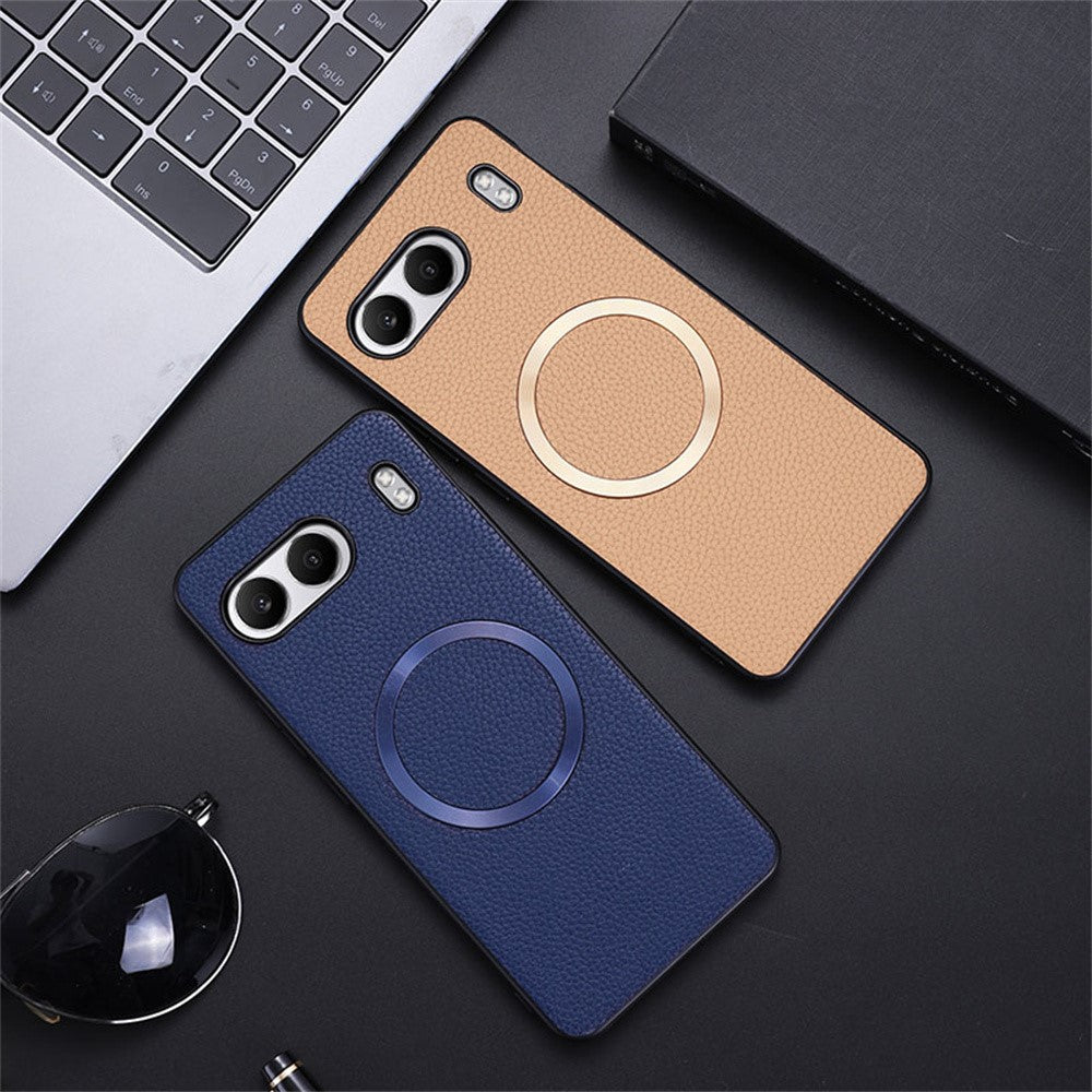 For OnePlus Nord 4 Magnetic Case Litchi Texture PU Leather+TPU Phone Cover
