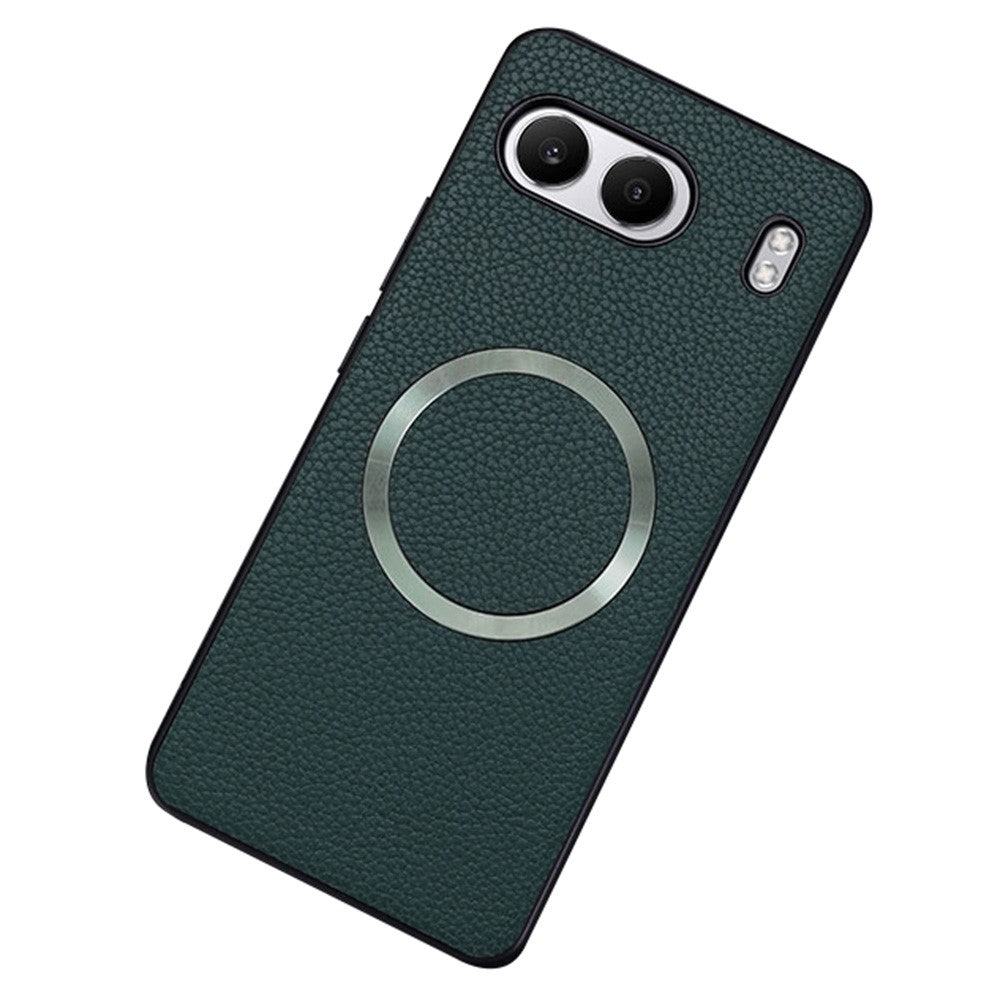 For OnePlus Nord 4 Magnetic Case Litchi Texture PU Leather+TPU Phone Cover