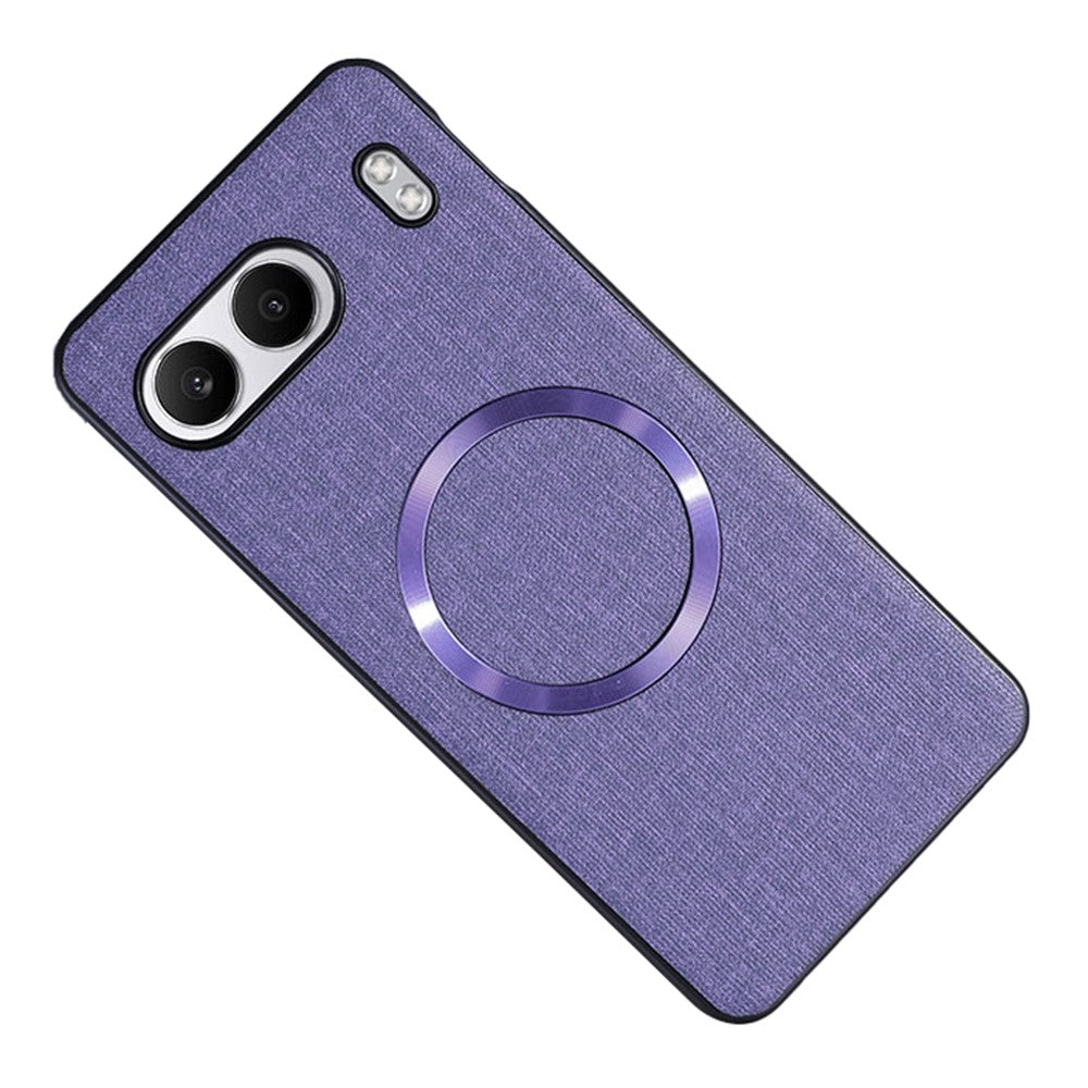OnePlus Nord 4 Magnetiskt Skal Stoppsäkert TPU+Tyg Baksida mobilskydd