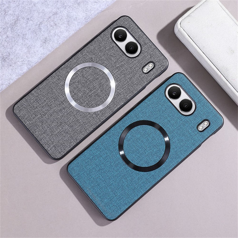 OnePlus Nord 4 Magnetiskt Skal Stoppsäkert TPU+Tyg Baksida mobilskydd