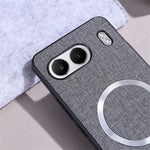 OnePlus Nord 4 Magnetiskt Skal Stoppsäkert TPU+Tyg Baksida mobilskydd