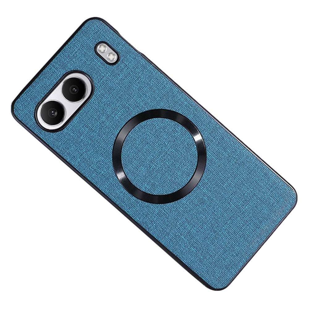 OnePlus Nord 4 Magnetiskt Skal Stoppsäkert TPU+Tyg Baksida mobilskydd