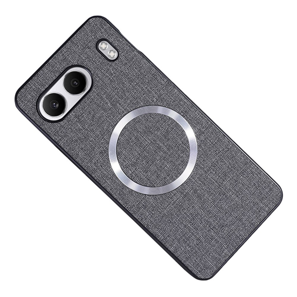 OnePlus Nord 4 Magnetiskt Skal Stoppsäkert TPU+Tyg Baksida mobilskydd