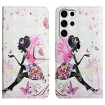 For Samsung Galaxy S25 Ultra Case 3D Creative Pattern PU Leather Stand Phone Cover