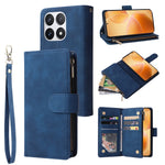 For Xiaomi 14T Pro Case Zipper Wallet Multiple Card Slots Leather Phone Cover