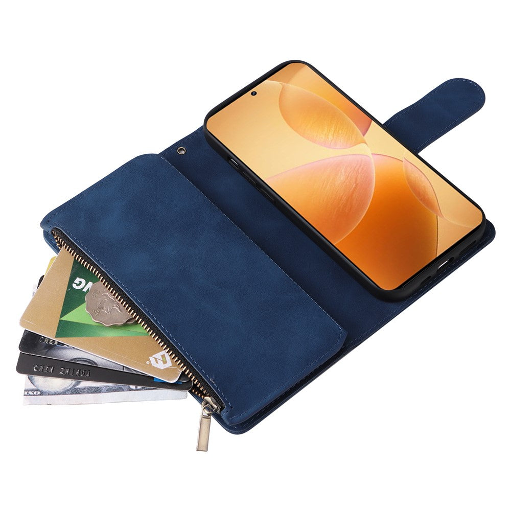 For Xiaomi 14T Pro Case Zipper Wallet Multiple Card Slots Leather Phone Cover
