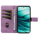 For Xiaomi Redmi Note 14 Pro+ 5G / Note 14 Pro 5G / Poco X7 5G Case Leather Geometric Line Wallet Phone Cover with Wrist Strap