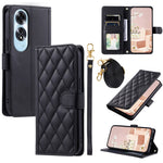 For Oppo A60 4G Wallet Case Rhombus Grid PU Leather Phone Cover