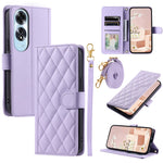For Oppo A60 4G Wallet Case Rhombus Grid PU Leather Phone Cover