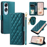 For Oppo A60 4G Wallet Case Rhombus Grid PU Leather Phone Cover