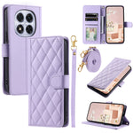 For Xiaomi Redmi Note 14 Pro+ 5G / Note 14 Pro 5G / Poco X7 5G Wallet Case Rhombus Grid PU Leather Phone Cover