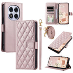 For Xiaomi Redmi Note 14 Pro+ 5G / Note 14 Pro 5G / Poco X7 5G Wallet Case Rhombus Grid PU Leather Phone Cover